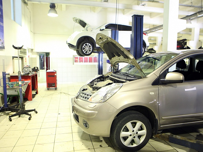 Замена масла в АКПП Nissan Note